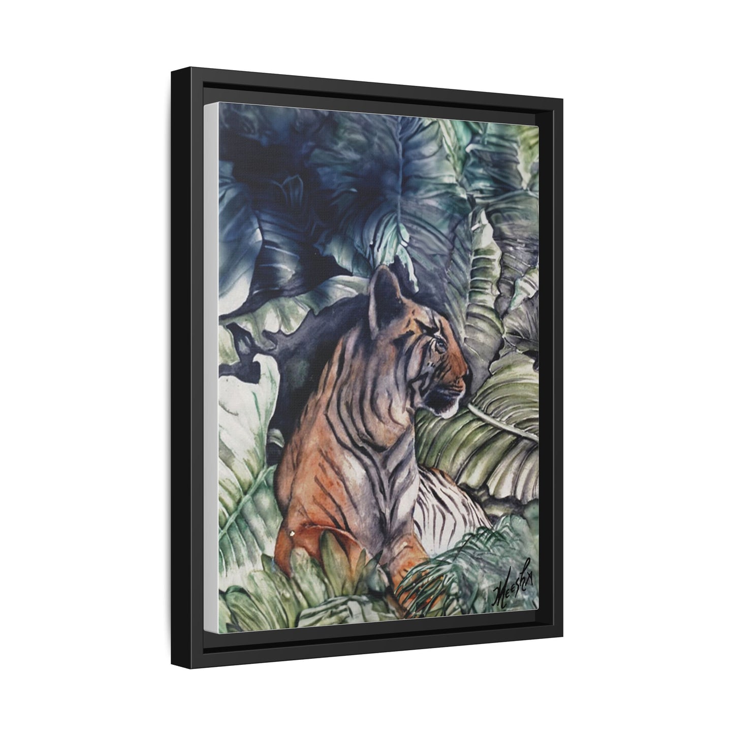 Watchful Warrior Framed Canvas Print