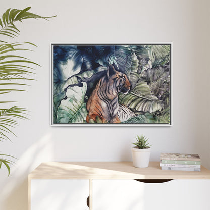 Watchful Warrior Framed Canvas Print