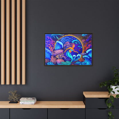 Celestrial Extraterrestrial Framed Canvas Print