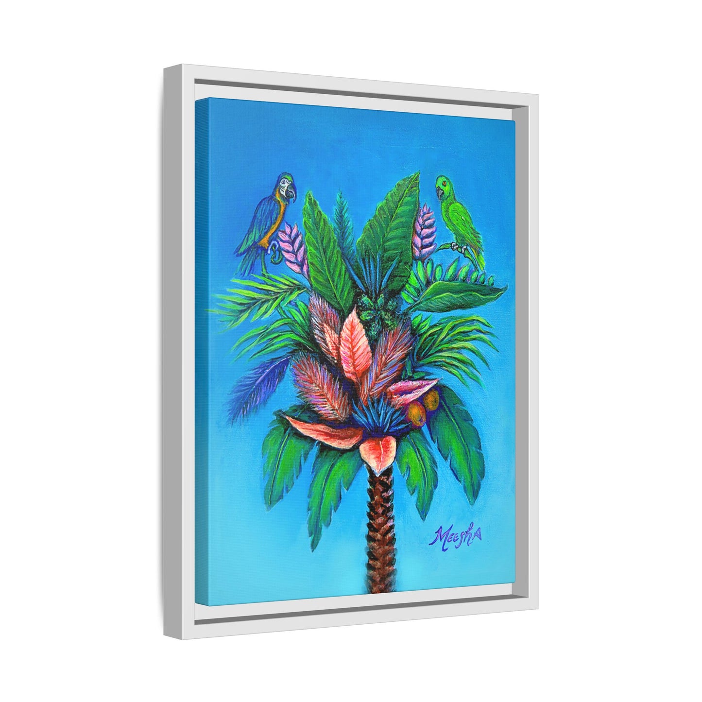 Palm Tree of Life Framed Canvas Print