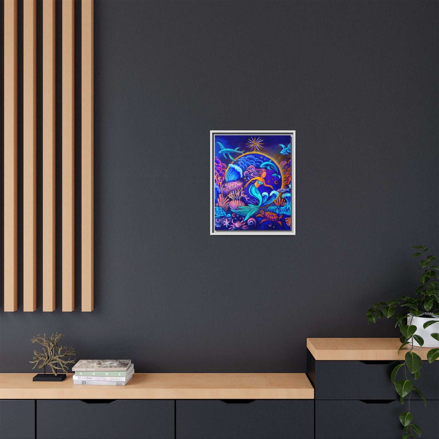 Celestrial Extraterrestrial Framed Canvas Print