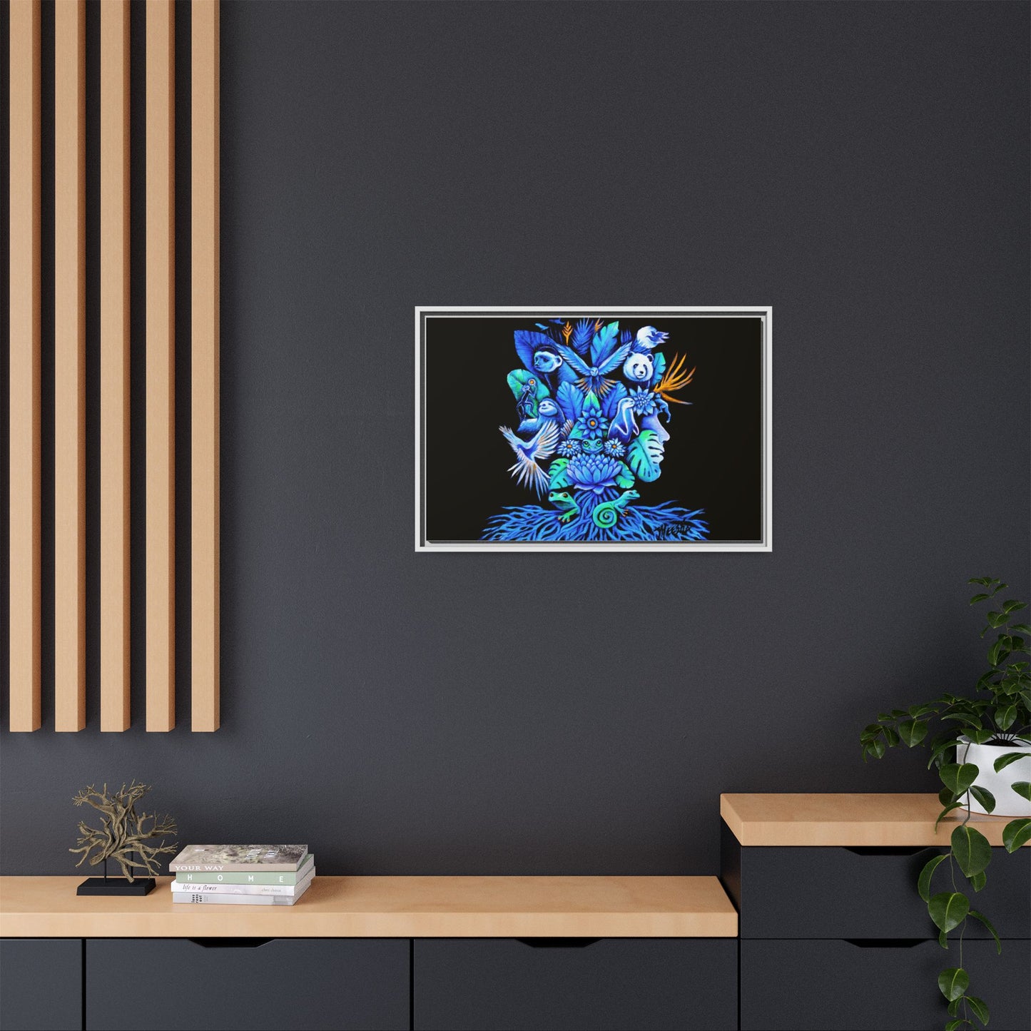 Out of The Blue Framed Canvas Print