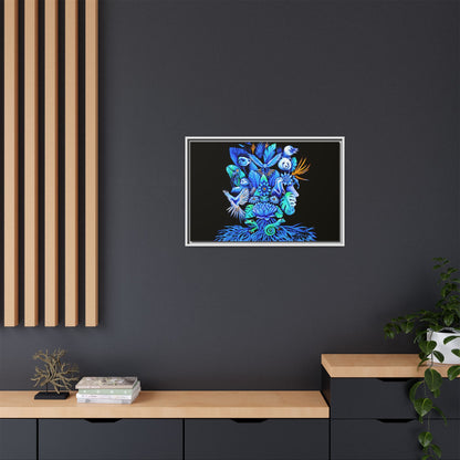 Out of The Blue Framed Canvas Print