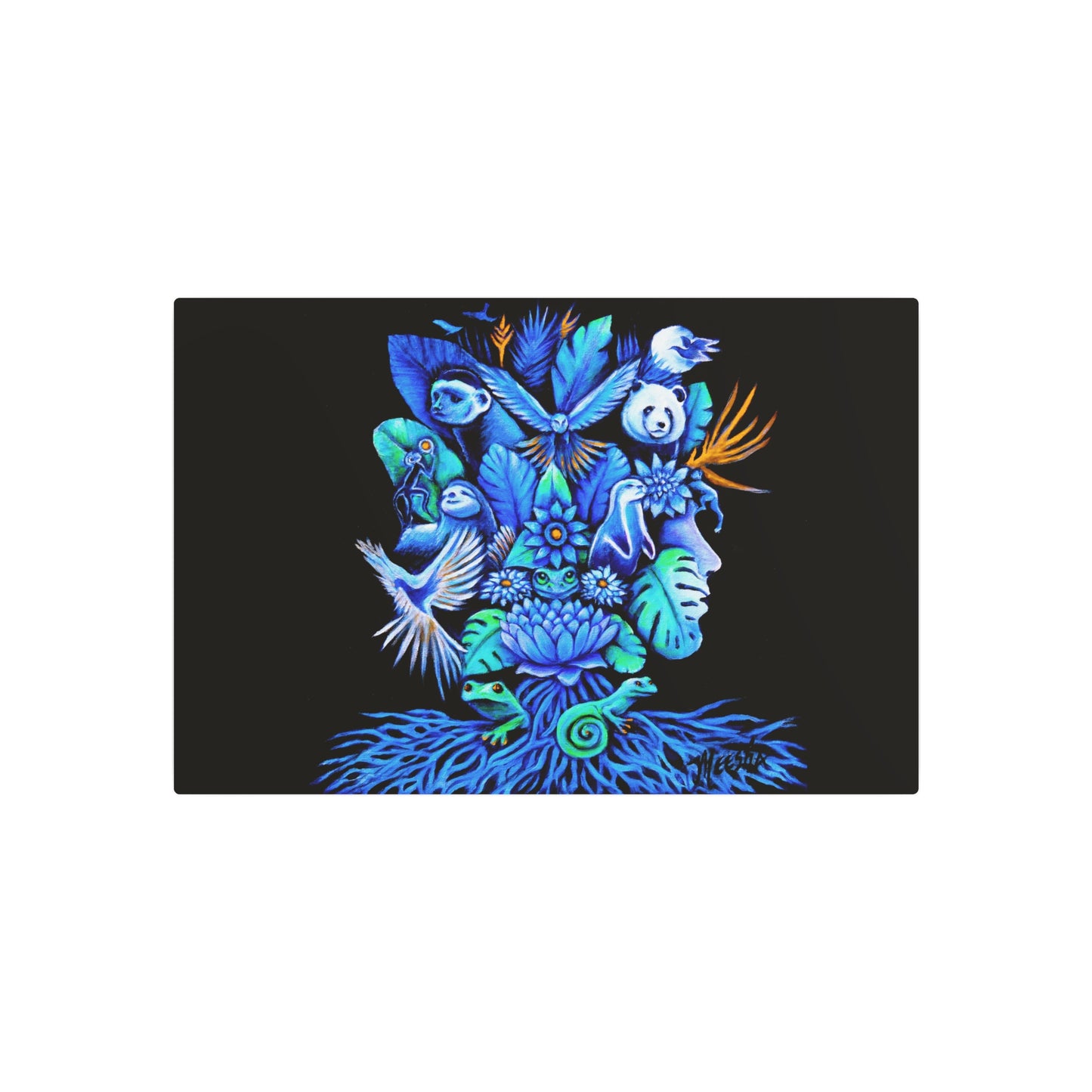Out of the blue Metal Art Sign