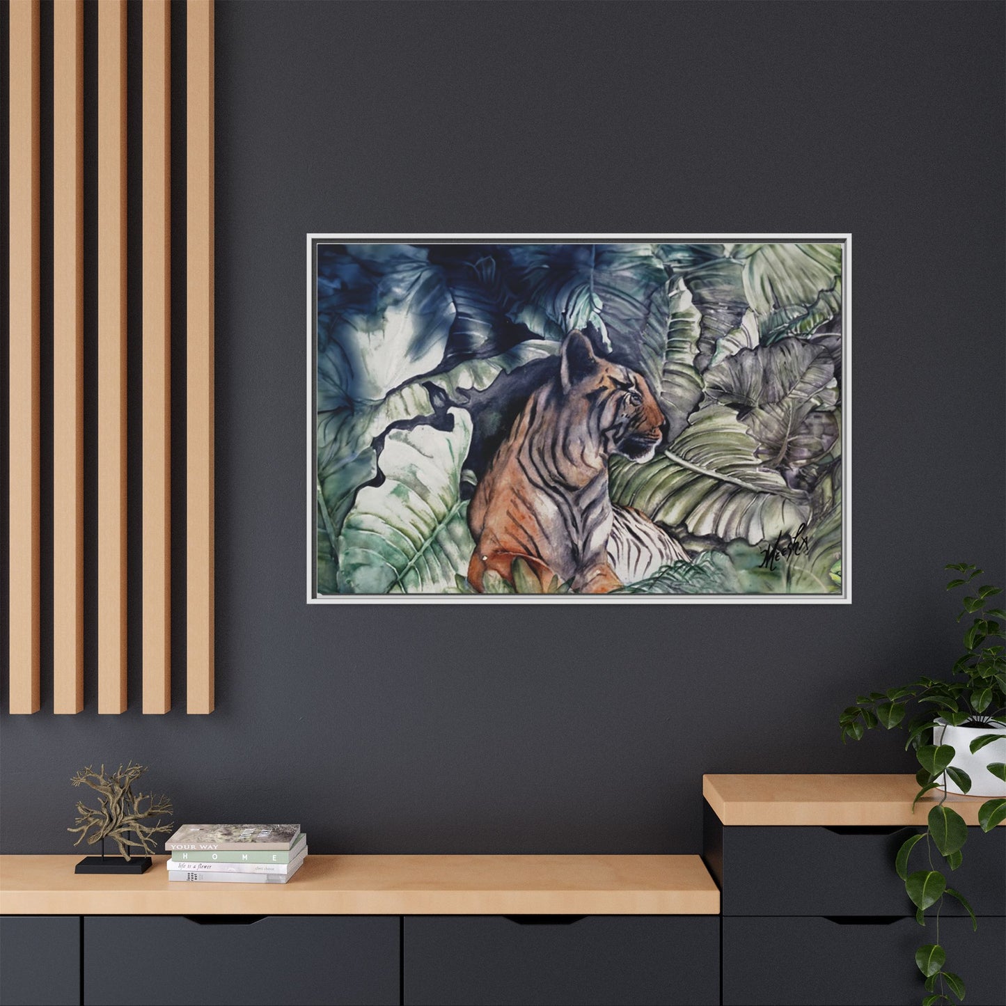 Watchful Warrior Framed Canvas Print