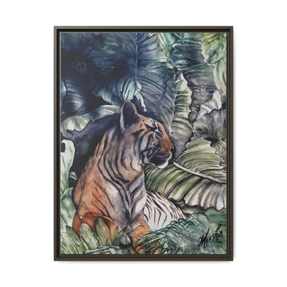 Watchful Warrior Framed Canvas Print