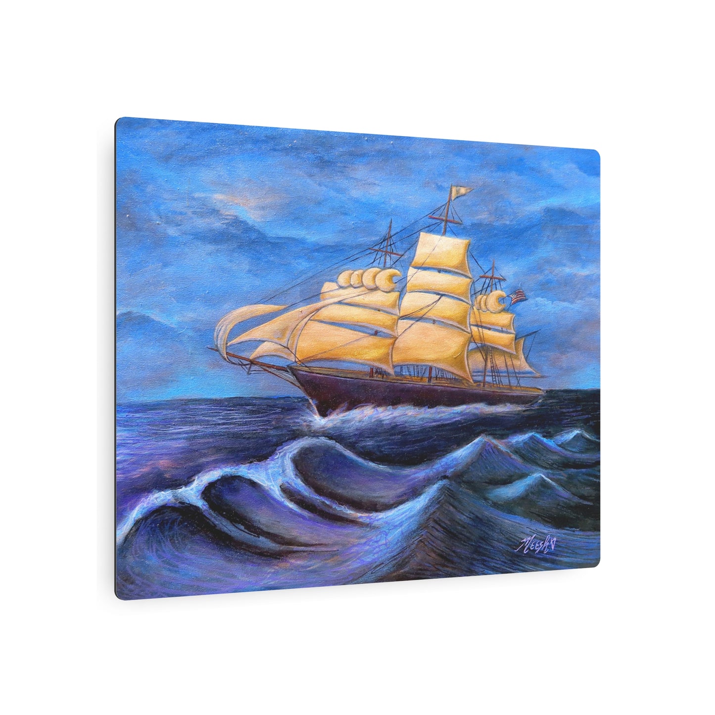 Whimsical Wavehopper Metal Art Sign