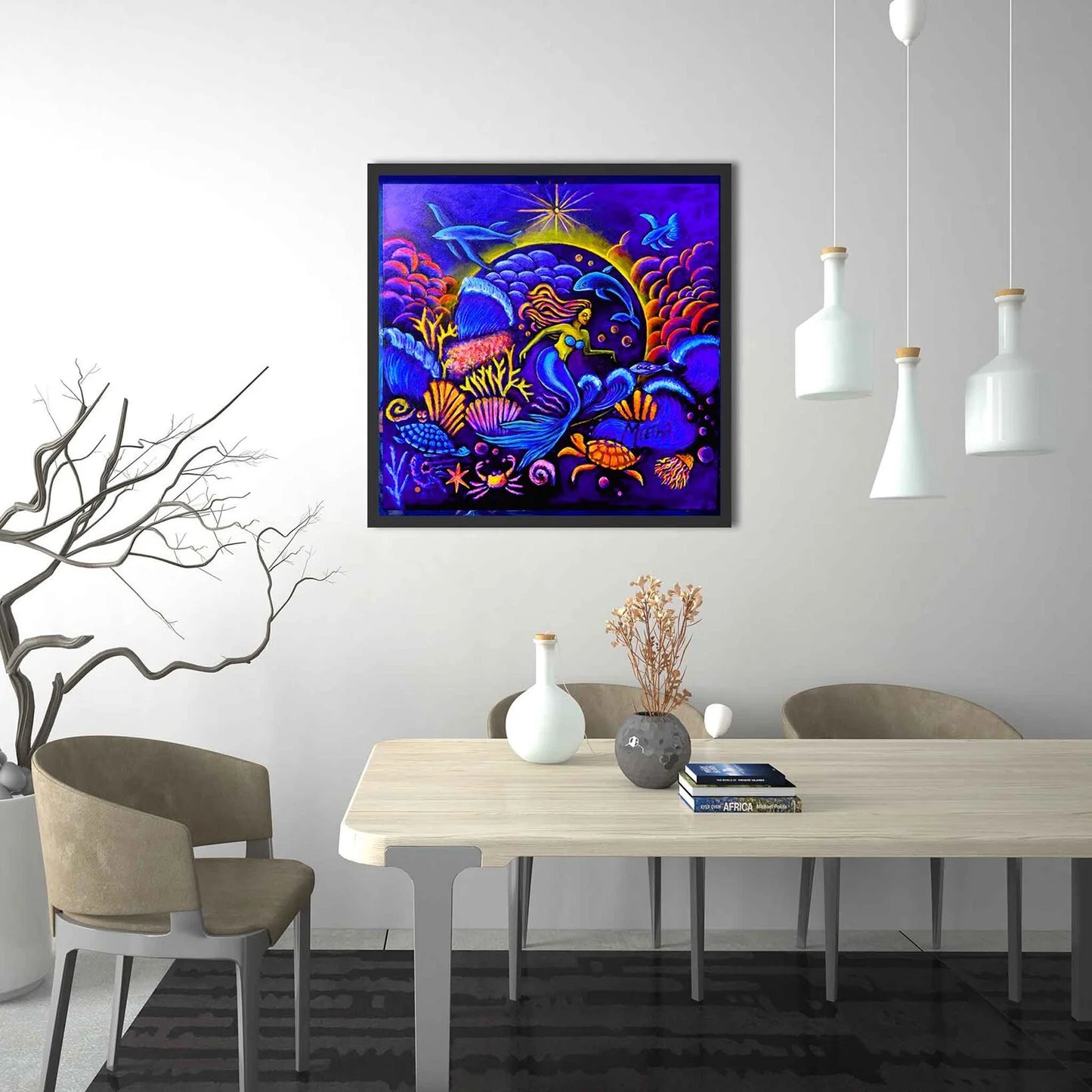 Celestial Extraterrestrial HiFi Framed Canvas Painting