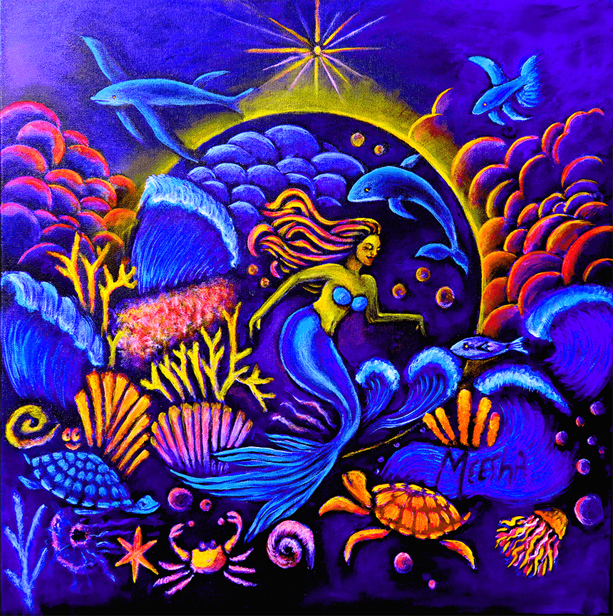 Celestial Extraterrestrial HiFi Framed Canvas Painting