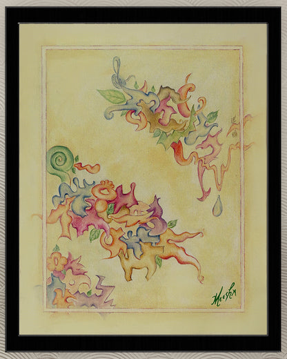 Tooty-Fruity Tango Framed Canvas Painting