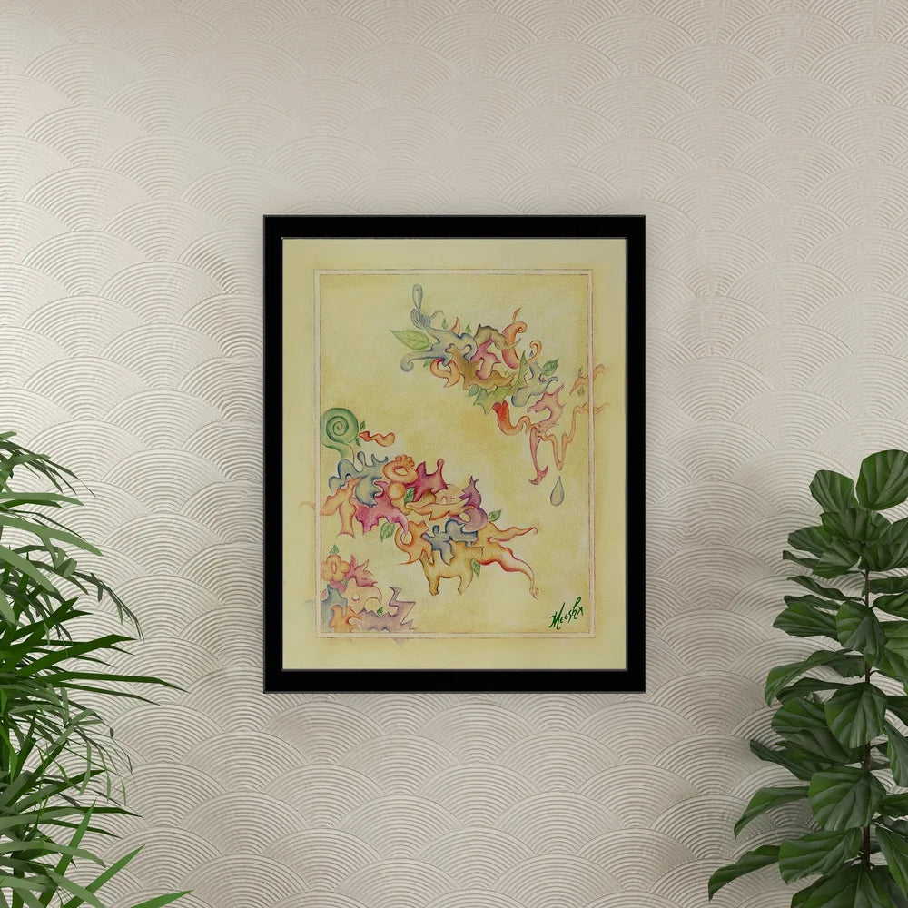 Tooty-Fruity Tango Framed Canvas Painting