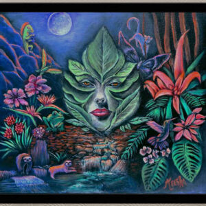Moonlight Mischief Framed Canvas Painting
