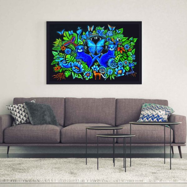 Whimsical Wavehopper Framed Canvas Painting