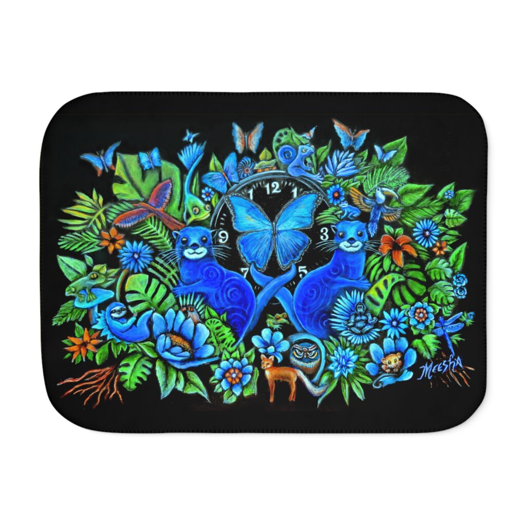 Artistic depiction of nature in vibrant hues